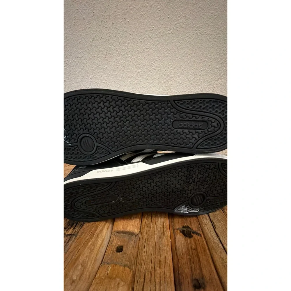 Adidas Hoops 2.0 Mid Size 10.5 Black White Basketball Sneakers AW5407